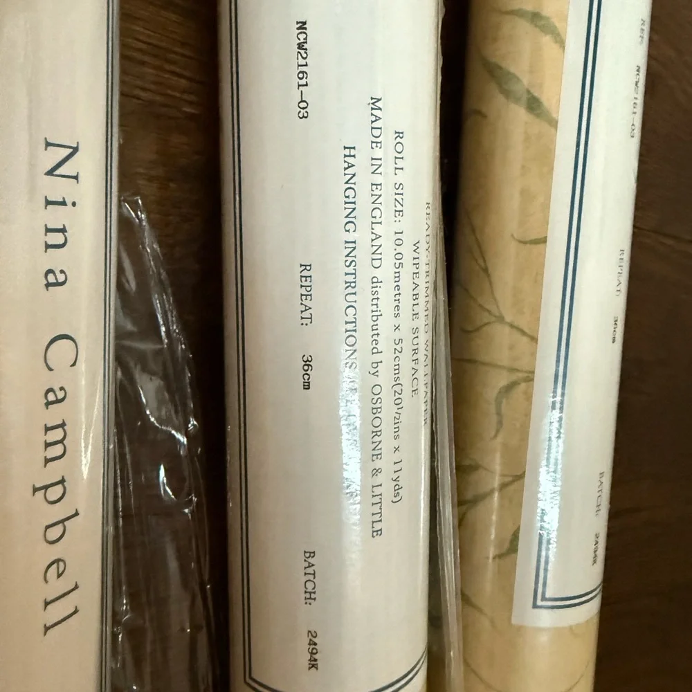 Nina Campbell Beige Wallpaper 3 Rolls